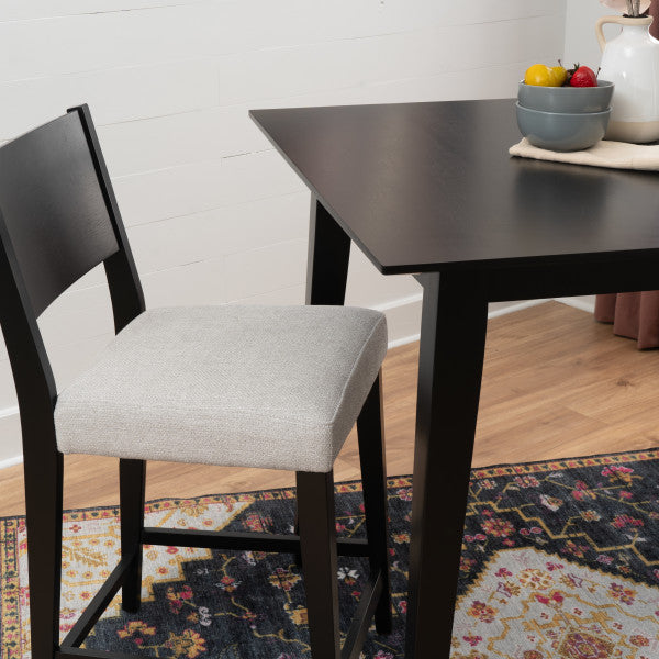 Cosgrove Black Upholstered 3PC Counter Set