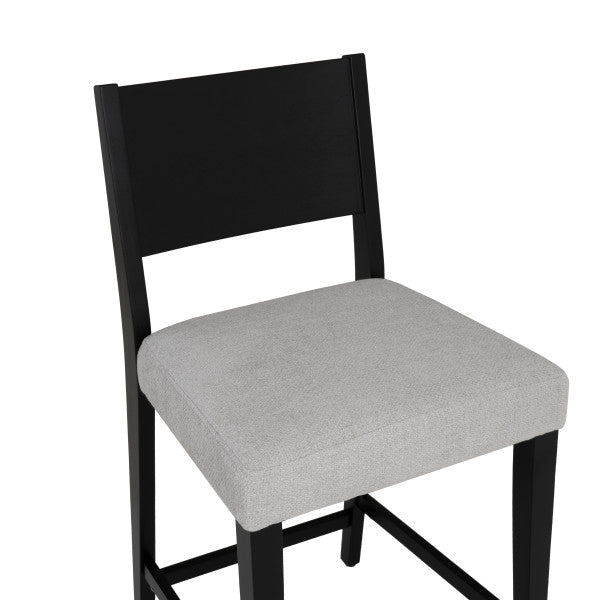 Cosgrove Black Upholstered Counter Stools (Set of 2)