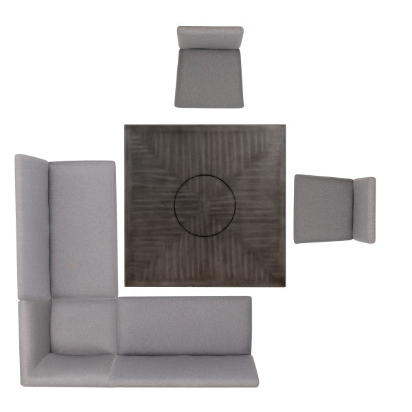 Seneca Gray Counter Group Bench Nook 6PC