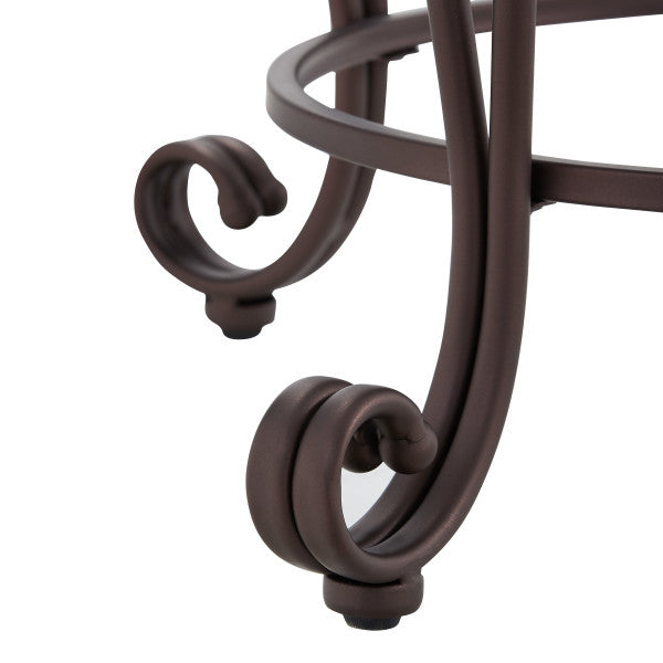 Gathered Back Bronze 31in Bar Stool