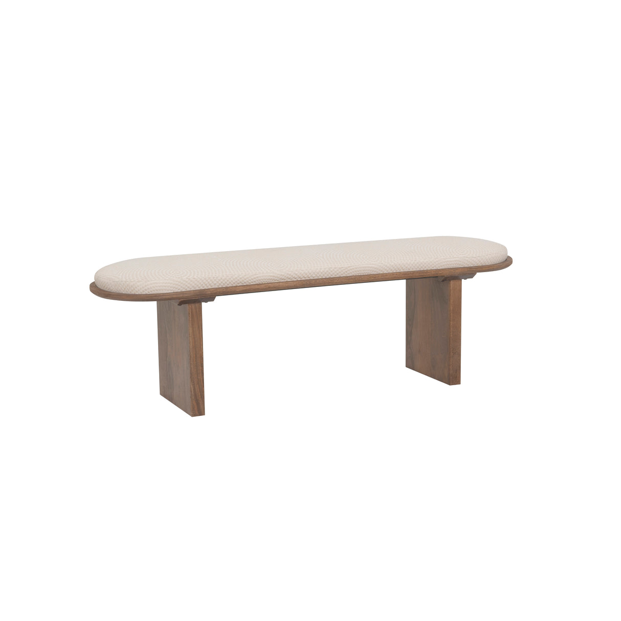 Oscar Pillar Oatmeal Wood Bench