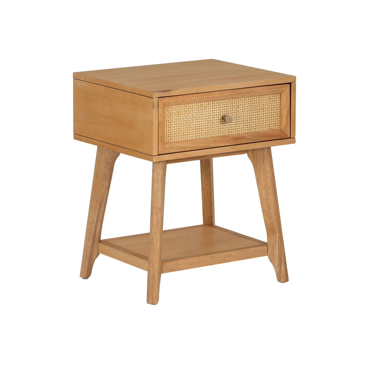 Cassie Cane Side Table Nightstand