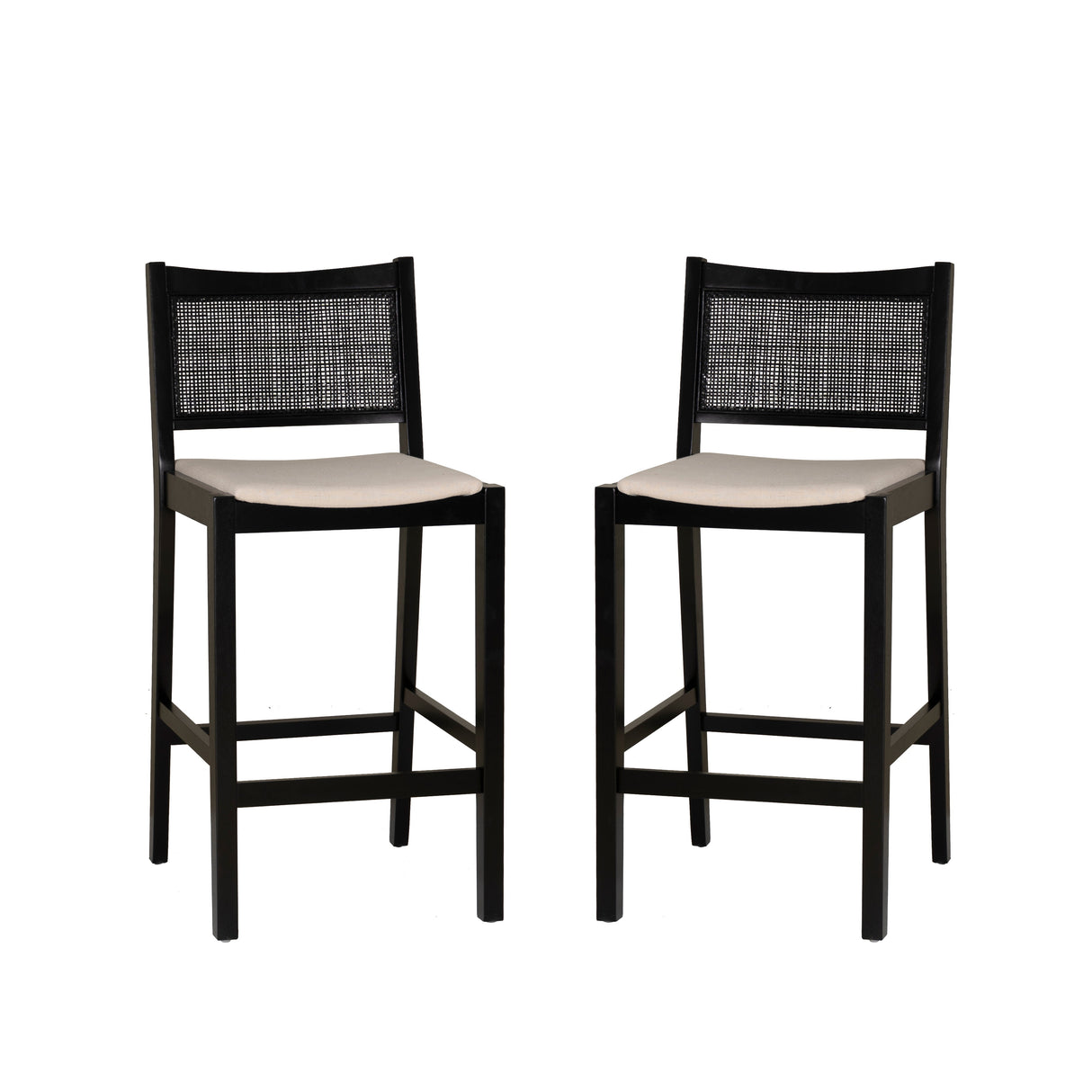 Beaux Cane Stools (Set of 2)