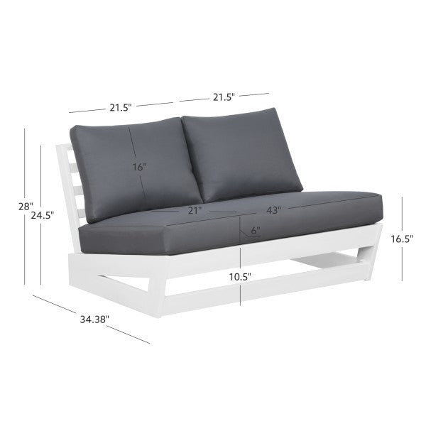 Bluffton Black White or Grey Outdoor Bench