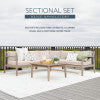 Svana Beige or Navy 4PC Sectional Set