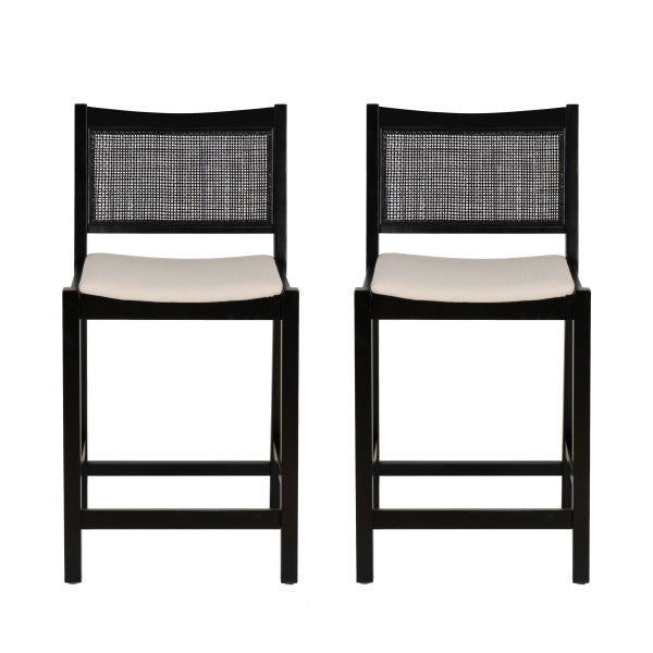 Beaux Cane Stools (Set of 2)