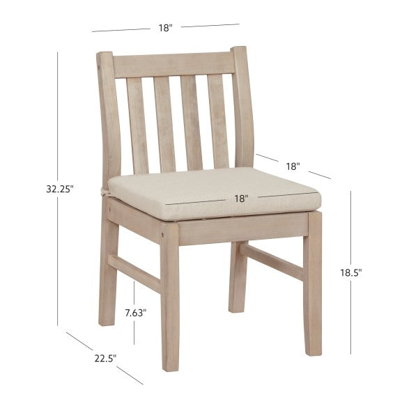 Svana Natural Outdoor Dining Chair (Set of 2)