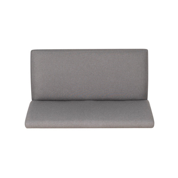 Seneca Gray Upholstered Counter Bench With Back