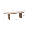 Oscar Pillar Oatmeal Wood Bench