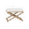 Campaign Cream Boucle Gold Sphere Stool