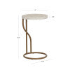 Capiz Round Metal Side Table