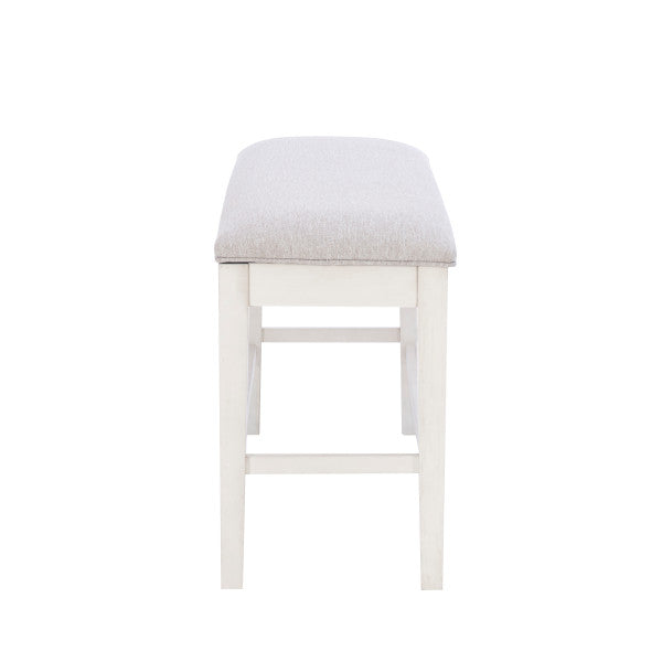 Mckoy White Counter Bench