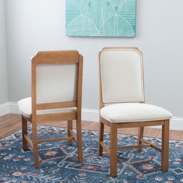 Bree Brown Side Chair Upholstered Seat (Set of 2)