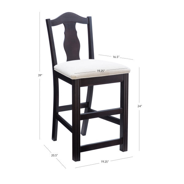 Jax Brown Upholstered Counter Stool (Set of 2)