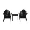 Adirondack Black 2 Chair 1 Table Set