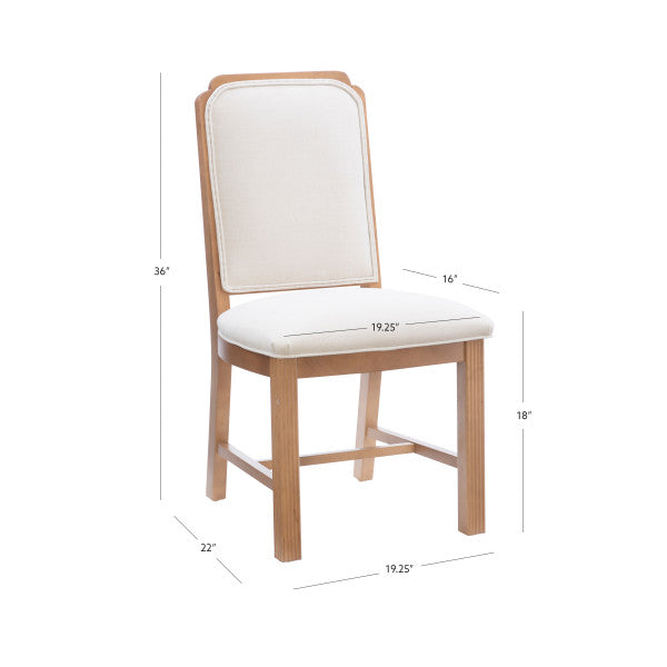 Bree Brown Side Chair Upholstered Seat (Set of 2)