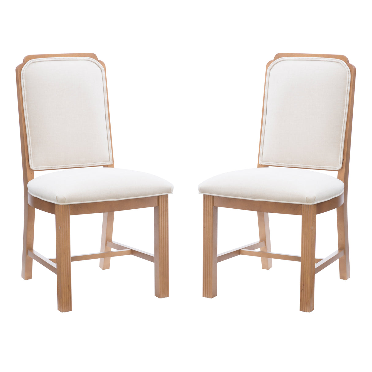 Bree Brown Side Chair Upholstered Seat (Set of 2)