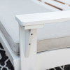 Kaiko White Bench with Cushion