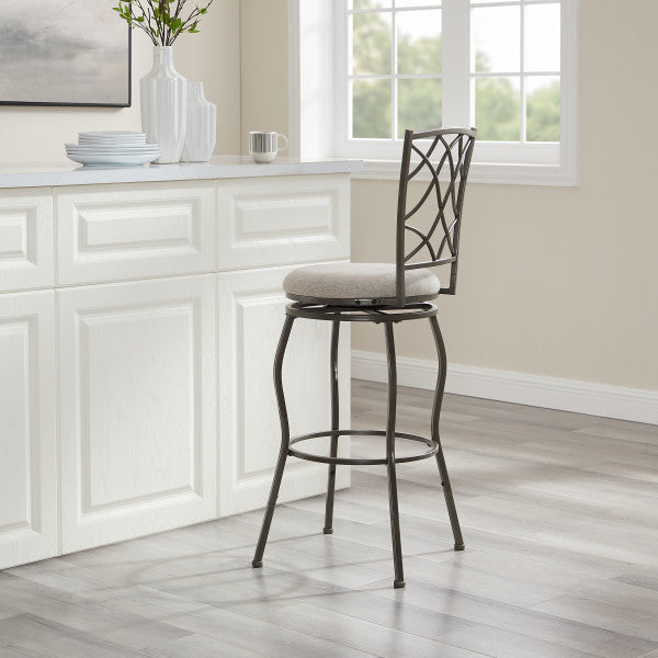 Karla Pewter Adjustable Leg Stools (Set of 3)