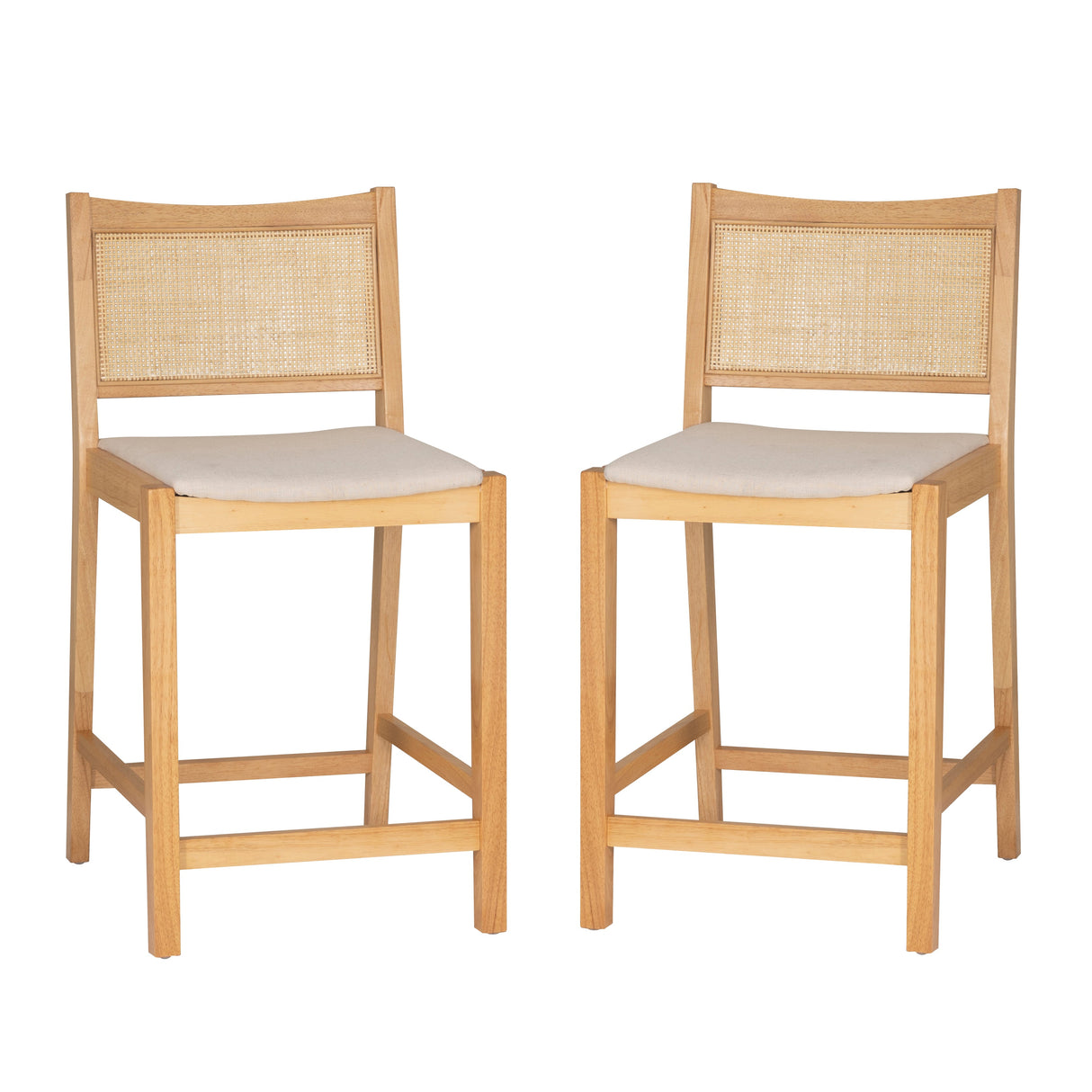 Beaux Cane Stools (Set of 2)