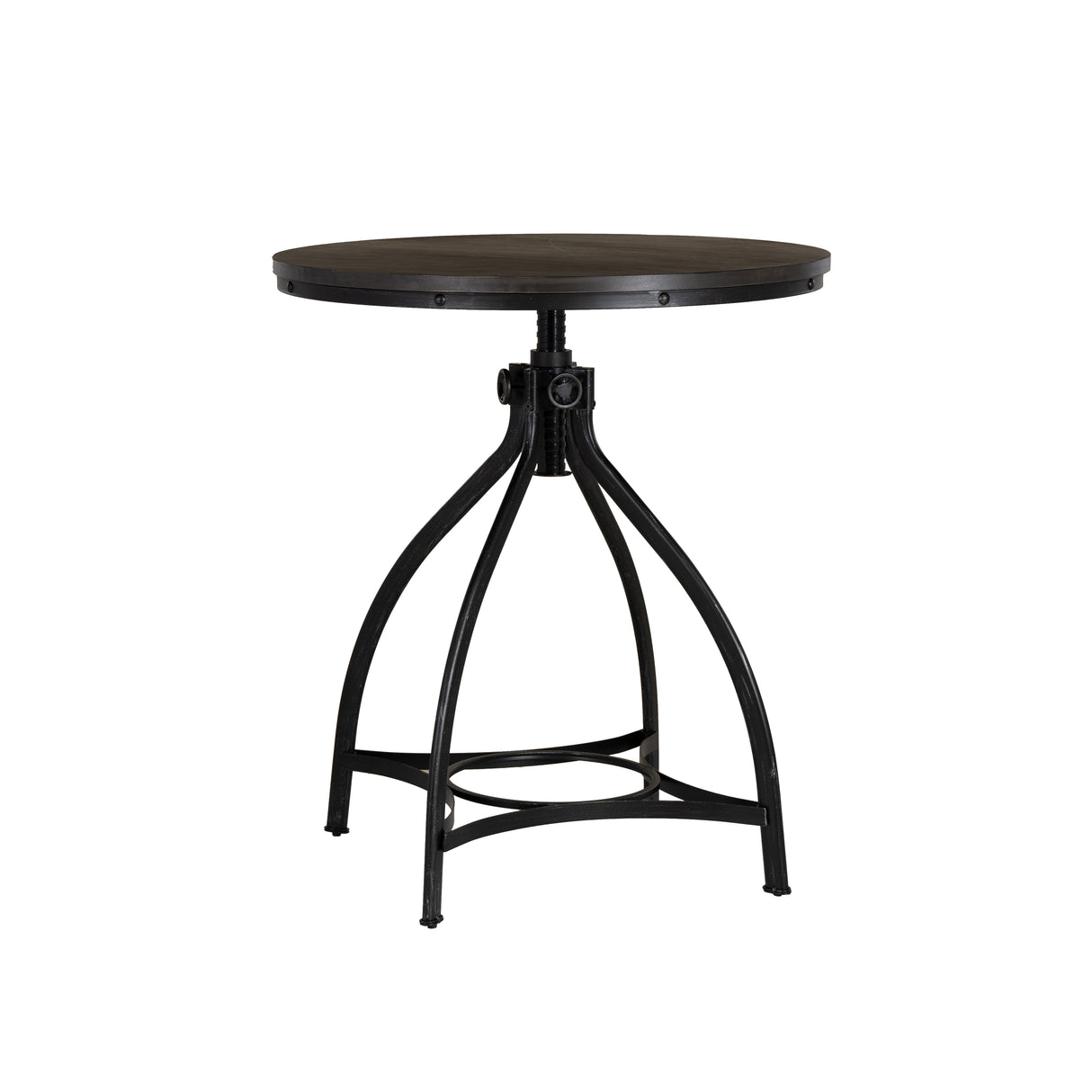 Haywood Gray Round Adjustable Bar Table