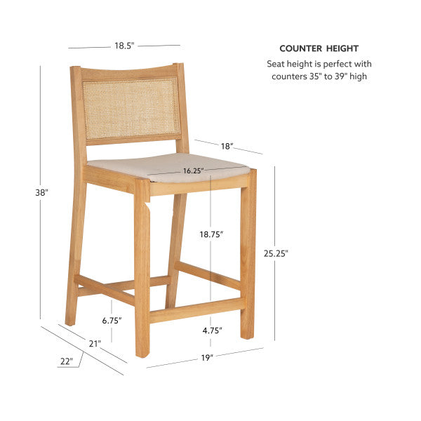 Beaux Cane Stools (Set of 2)