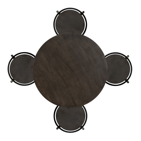 Haywood 5PC Round Bar Table Set with Adjustable Stools