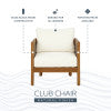 St. Lucia Brown Outdoor Club Chair