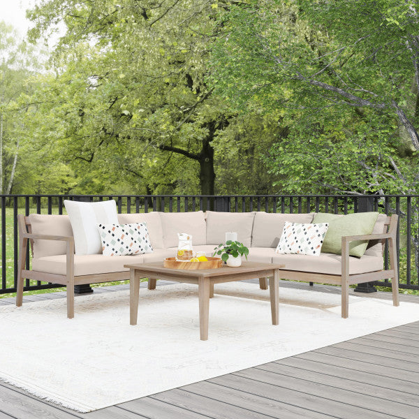 Svana Beige or Navy 4PC Sectional Set