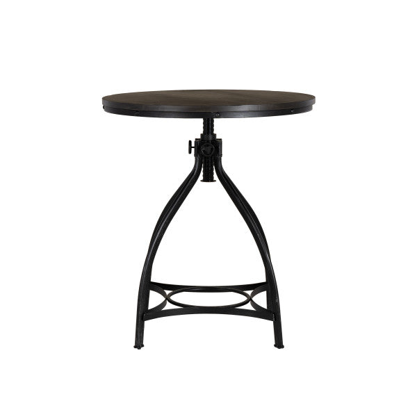 Haywood Gray Round Adjustable Bar Table