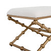 Campaign Cream Boucle Gold Sphere Stool