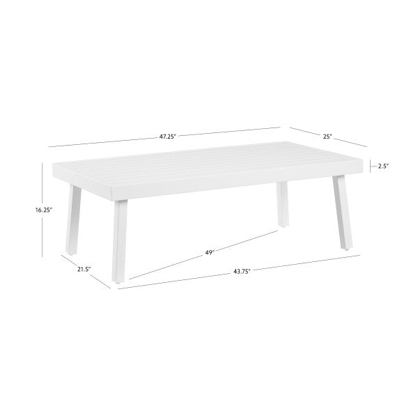 Alora Aluminum Outdoor Coffee Table