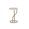 Capiz Round Metal Side Table