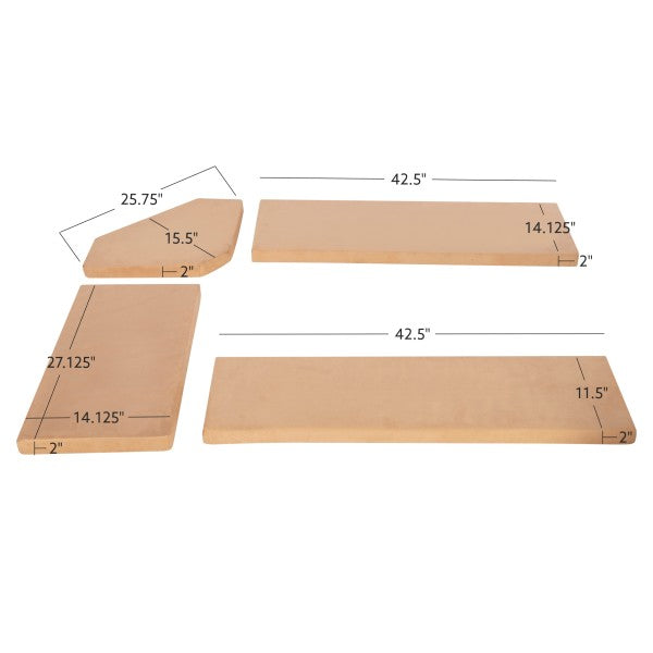 Chelsea Beige Microfiber Cushion Set