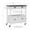 Sydney White Kitchen Cart