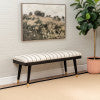 Cierra Black Upholstered Bench