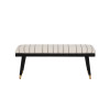 Cierra Black Upholstered Bench