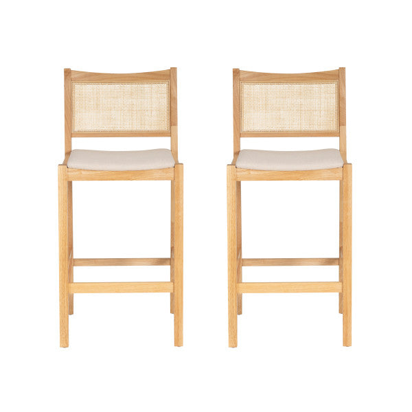 Beaux Cane Stools (Set of 2)