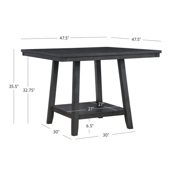 Seneca Brown Counter Height Table With Lazy Susan