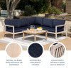 Svana Beige or Navy 4PC Sectional Set