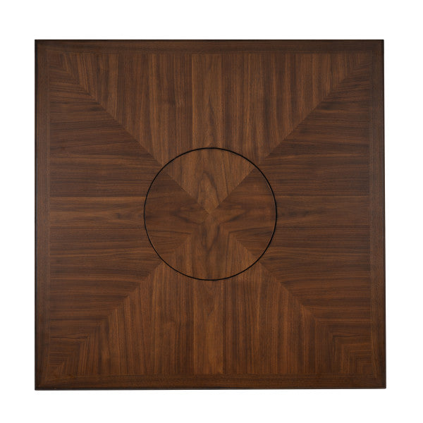 Seneca Brown Counter Height Table With Lazy Susan