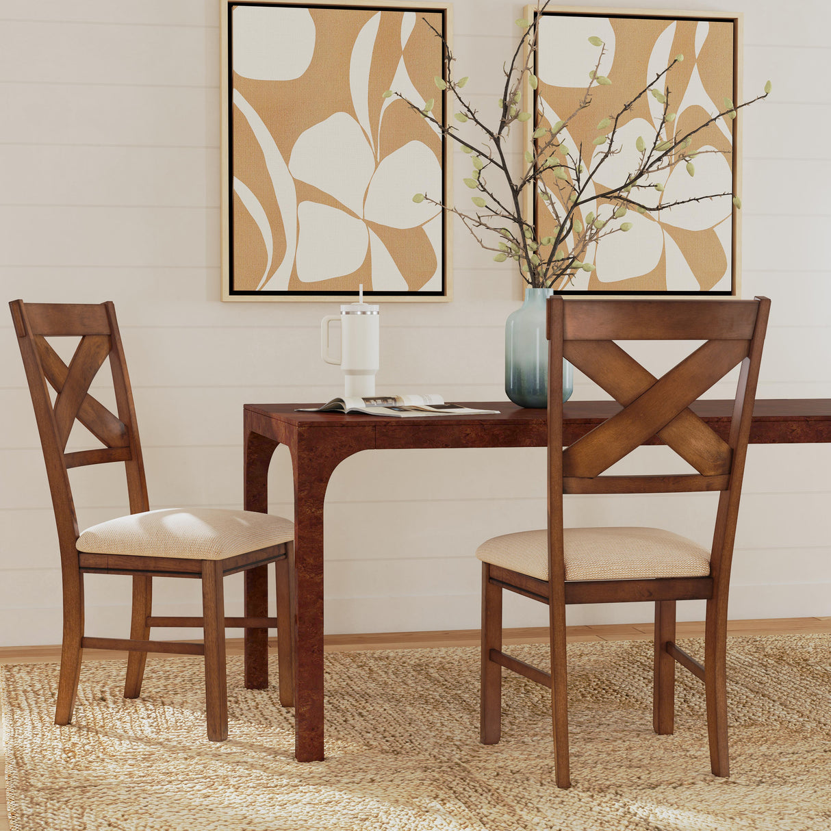Kraven Dark Hazelnut Dining Side Chair (Set of 2)