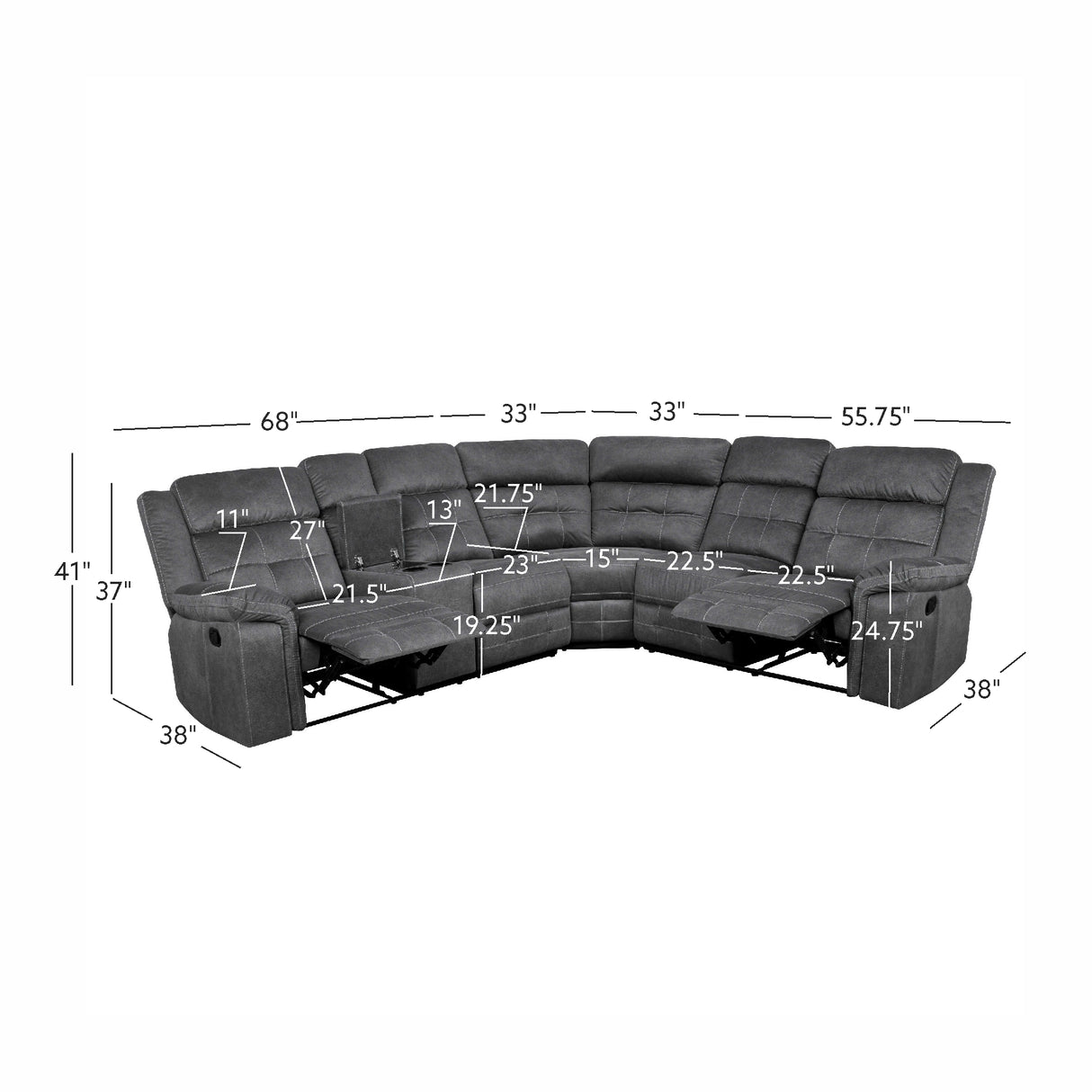 Keystone Gray Sectional