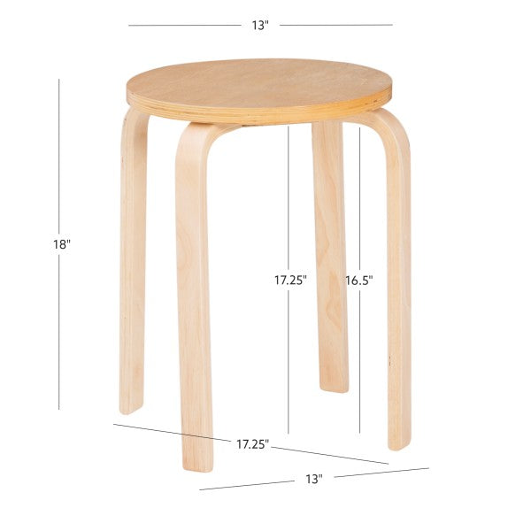 Polly Natural Stacking Stool (Set of 4)