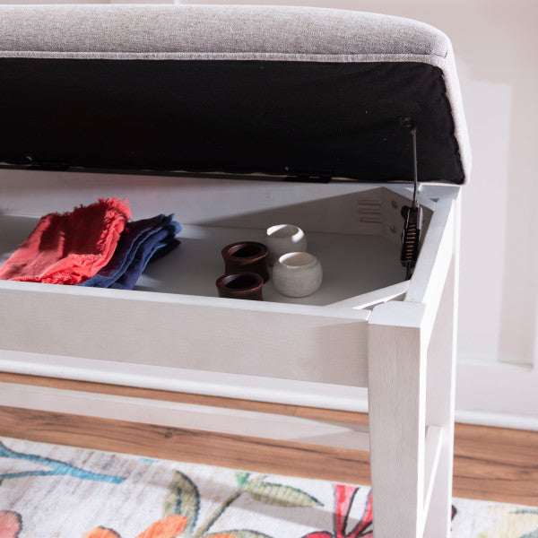 Mckoy White Counter Bench