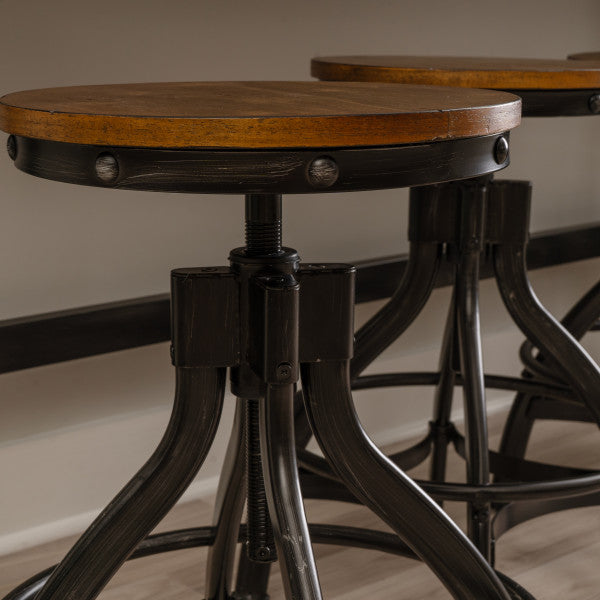 Haywood Adjustable Height Backless Stools (Set of 2)