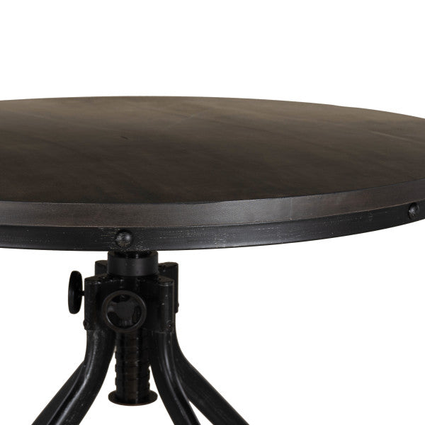 Haywood Gray Round Adjustable Bar Table
