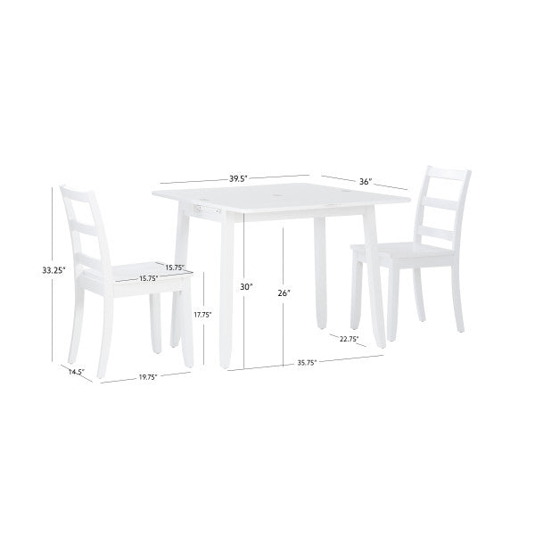 Ashley 3PC Drop Leaf Dining Table Set