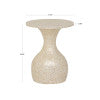 Capiz Cream Hourglass Side Table