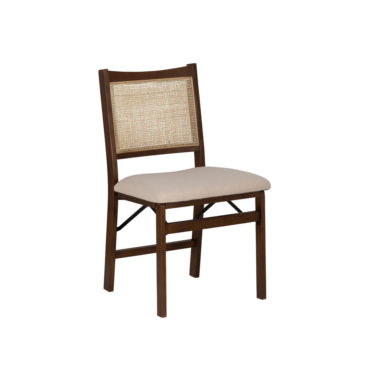Beaux Cane Back Black Folding Chair